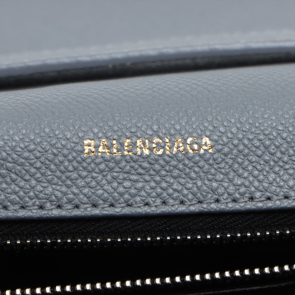 Balenciaga Ville Leather Shoulder Bag Gray