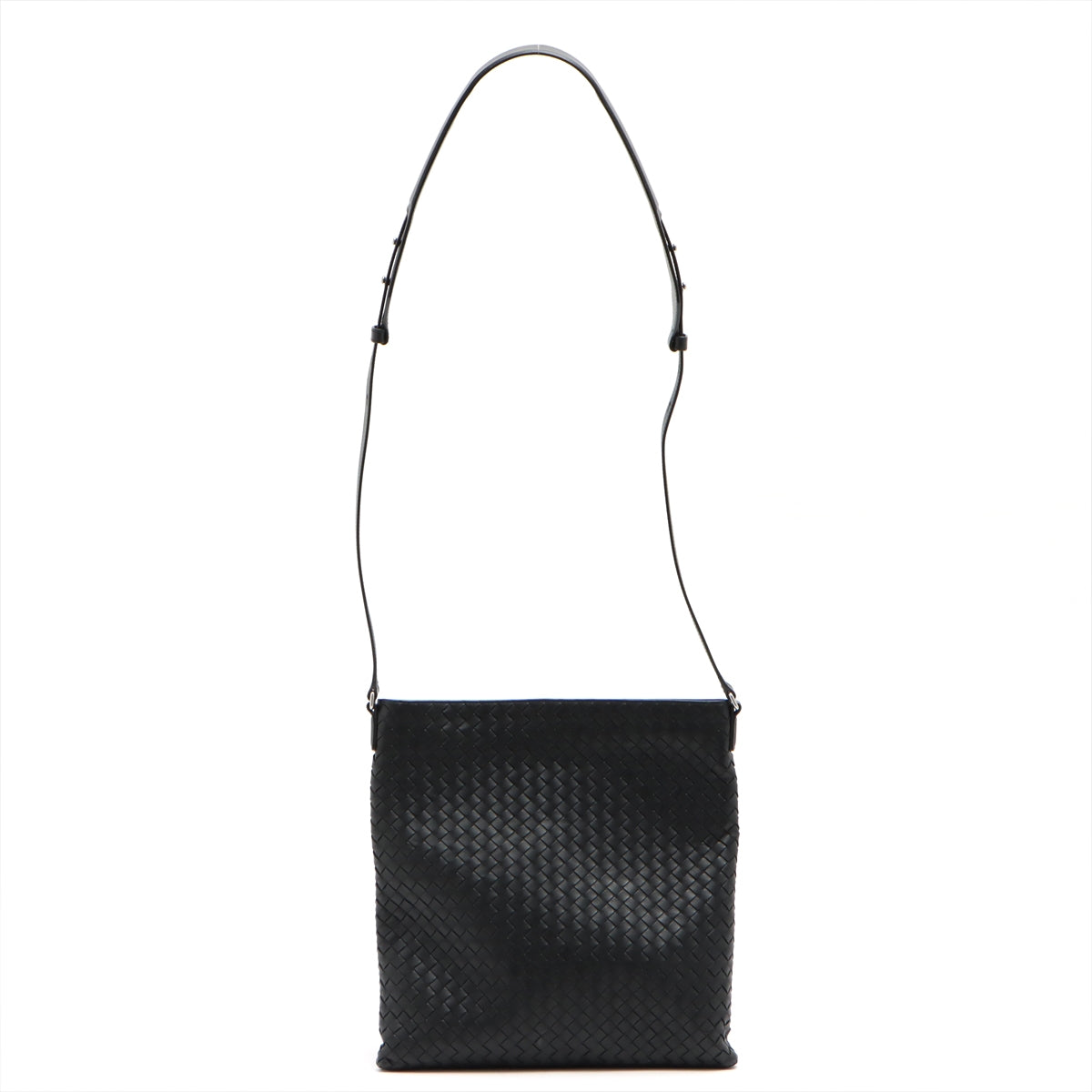 BOTTEGA VENETA INTRECCIATO Leather Shoulder Bag Black