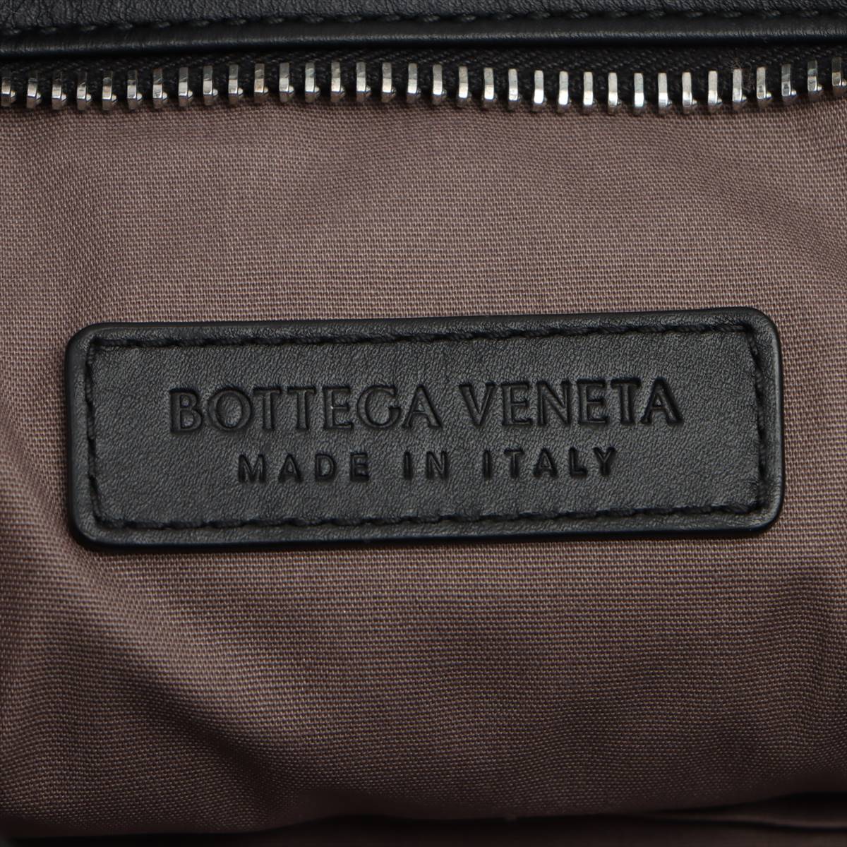 BOTTEGA VENETA INTRECCIATO Leather Shoulder Bag Black