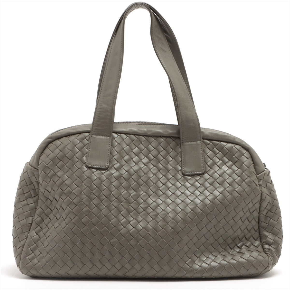 BOTTEGA VENETA INTRECCIATO Leather Handbag Gray