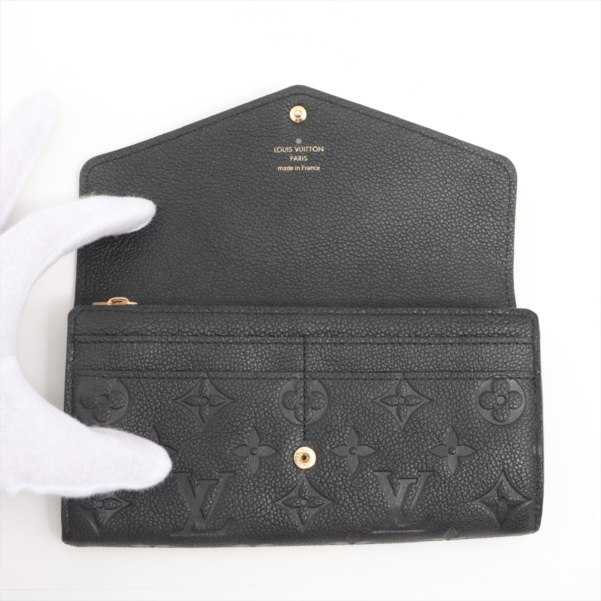 Louis Vuitton Monogram, Empreinte Portefeuille, Sarah M61182 Noir Wallet