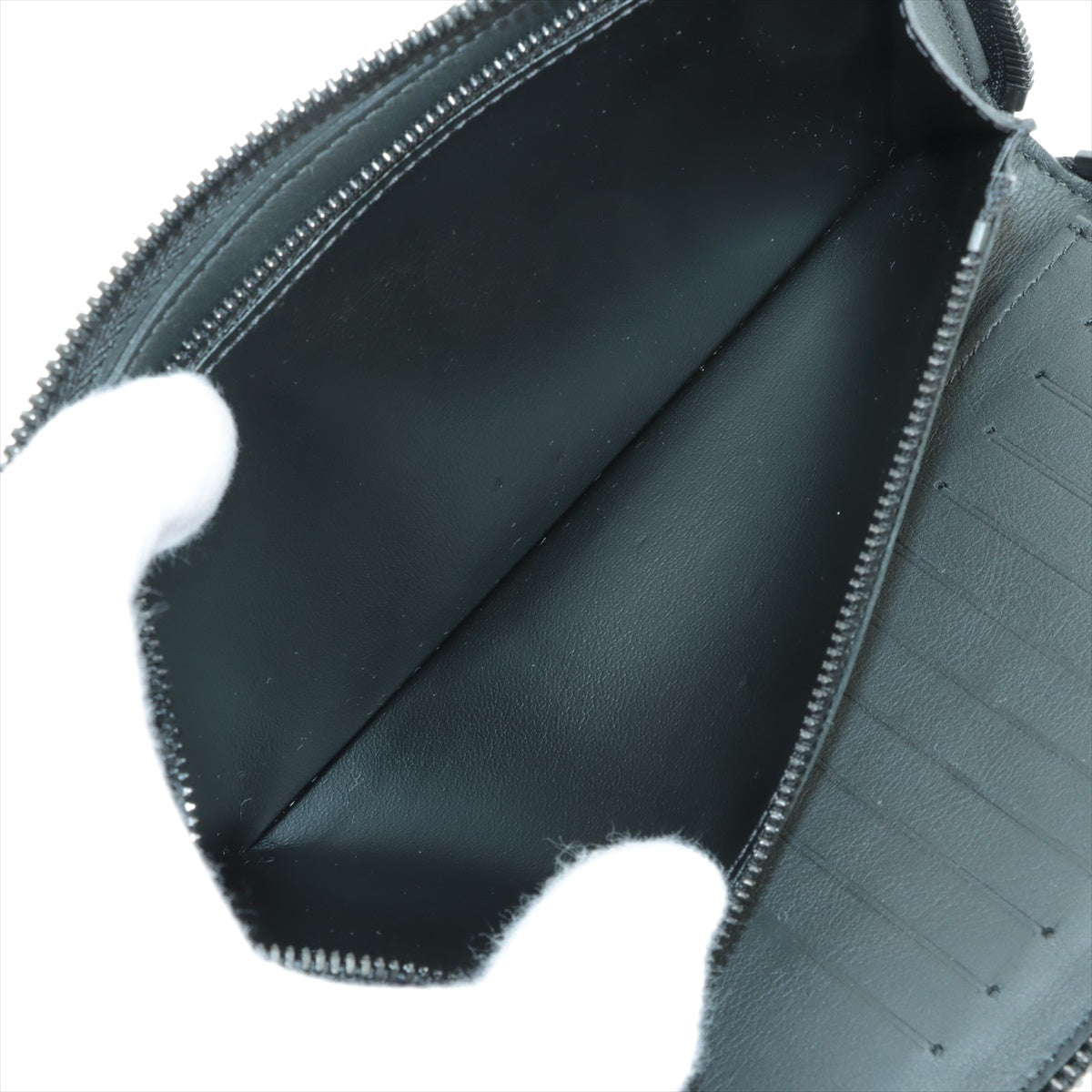 Louis Vuitton Monogram Shadow Zippy Vertical M62902 Noir Round Zip Wallet