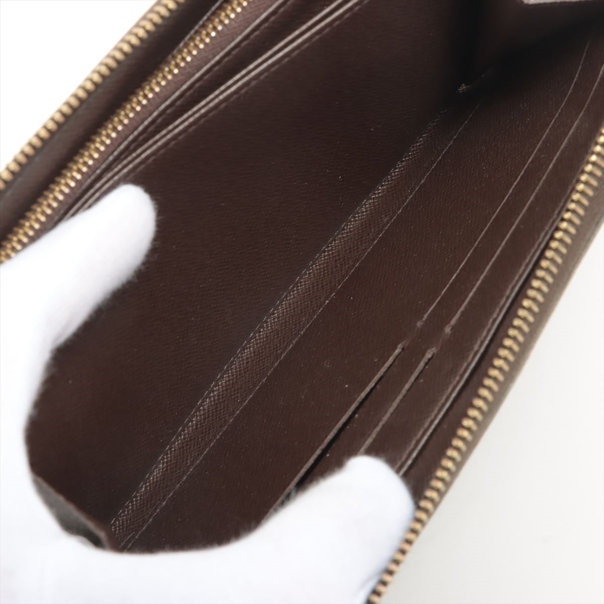 Louis Vuitton Damier Zippy Wallet N60015 Brown Round Zip Wallet