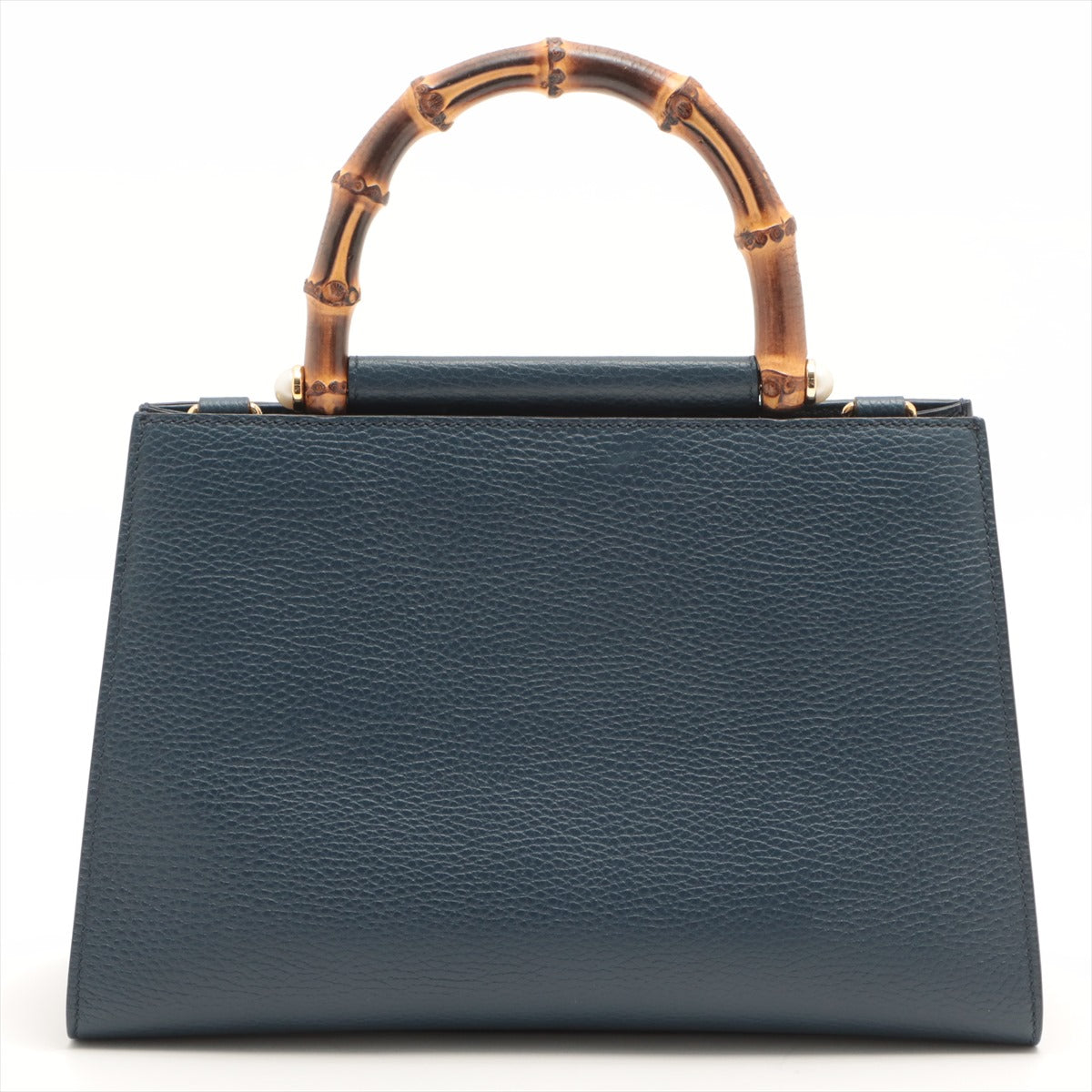 Gucci Bamboo Nymphair Leather Handbag Blue 459076